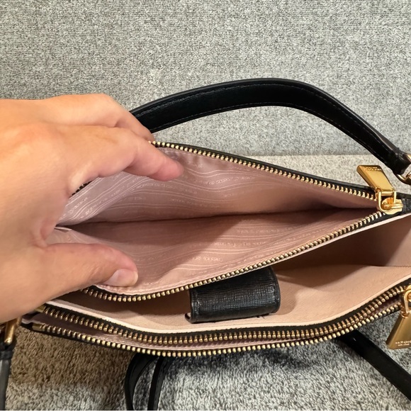 Kate Spade Morgan Saffiano Leather Small East West Crossbody Black Pre Owned - Picture 5 of 7